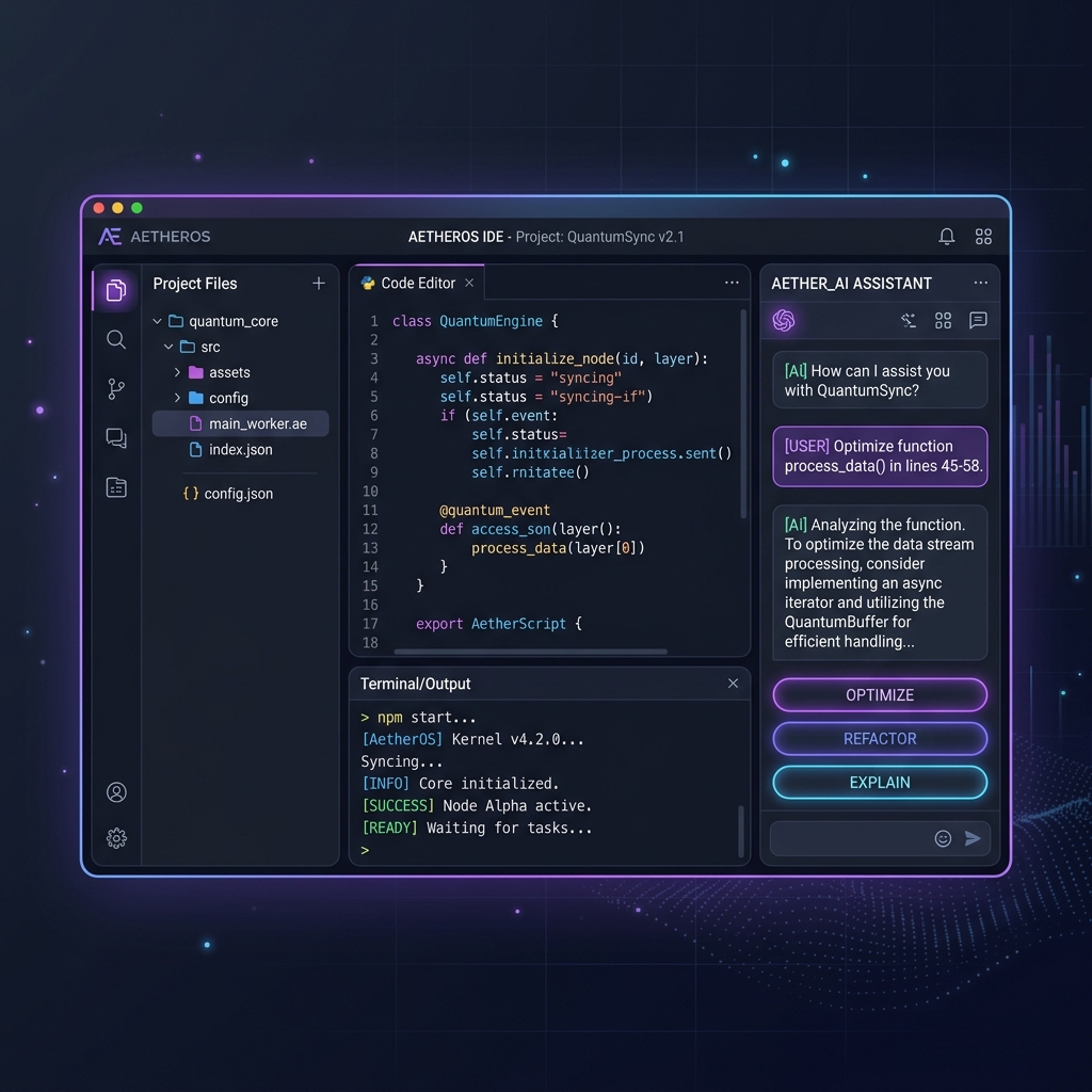 Aether OS developer console
